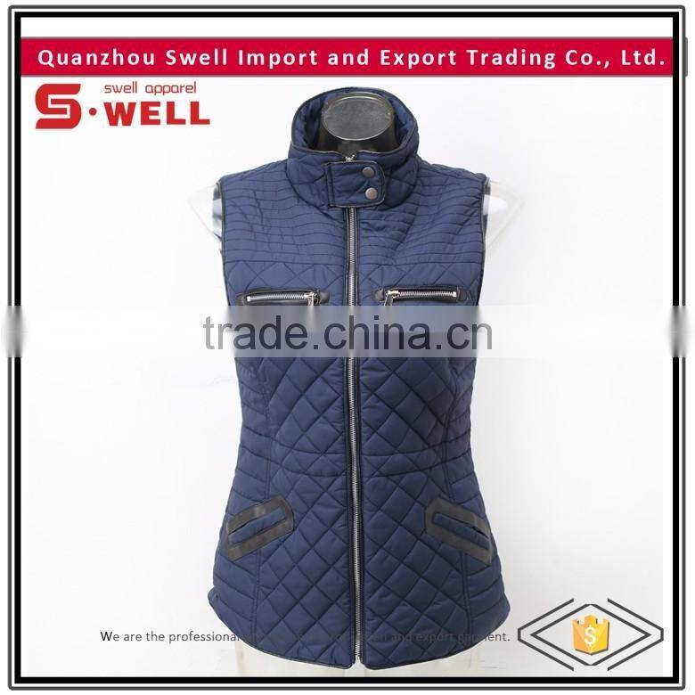 2016 wholesale custom winter brand nylon women vest