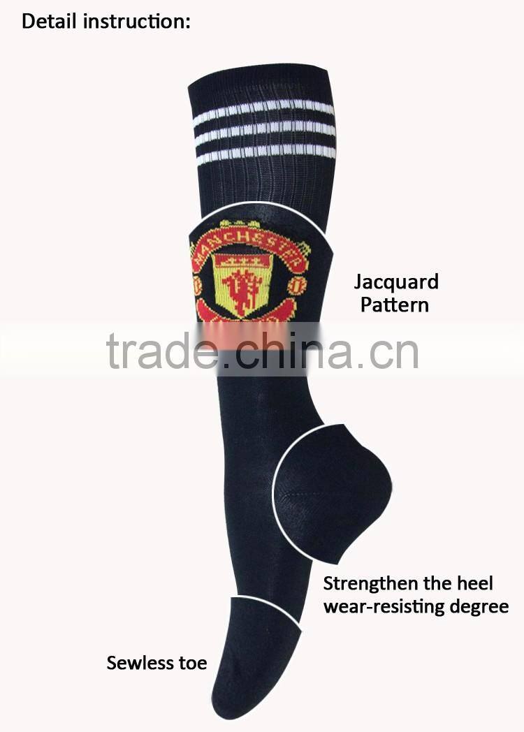 Breathable fast dry comfortable kids polyester footbal socks