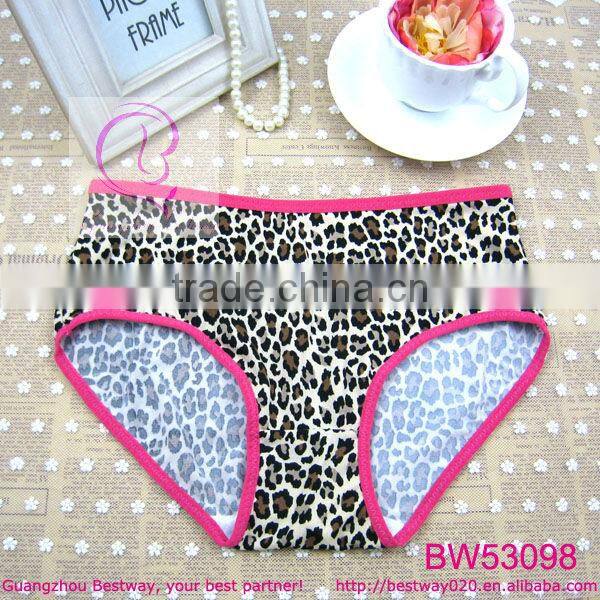 2014 colorful women panties for wholesale high waist cut full back brief panties for women elastic big size under panties