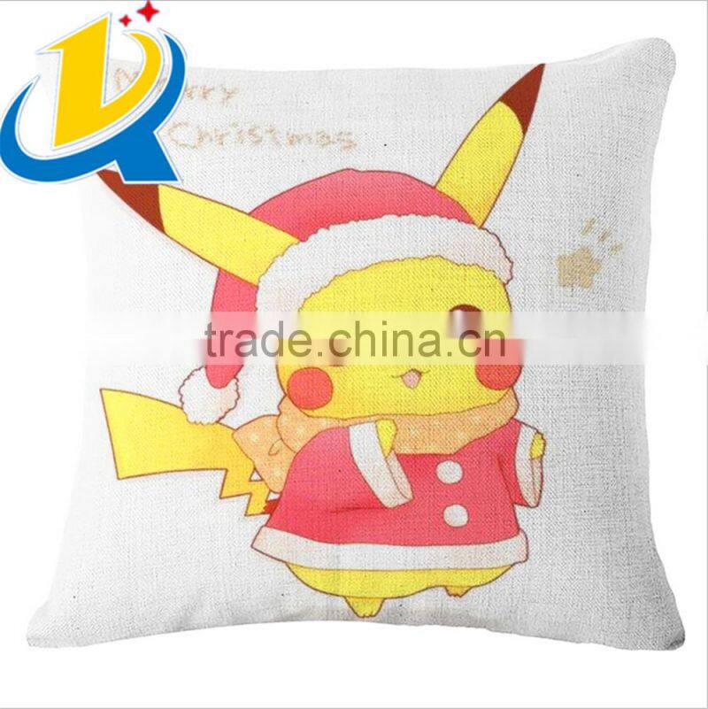 Free sample high quality 45*45cm Pokemon pillow case with Pikachu