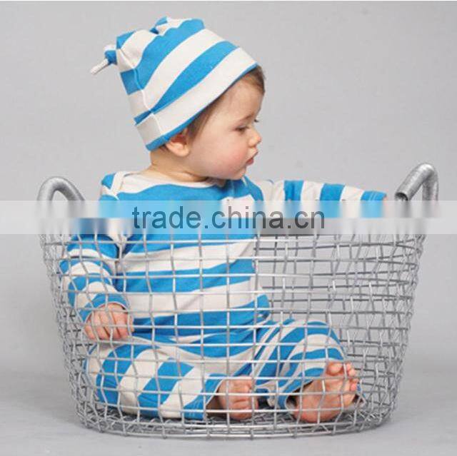 2014 latest two-tone cute baby boys cotton jumpsuit long sleeves bodysuit
