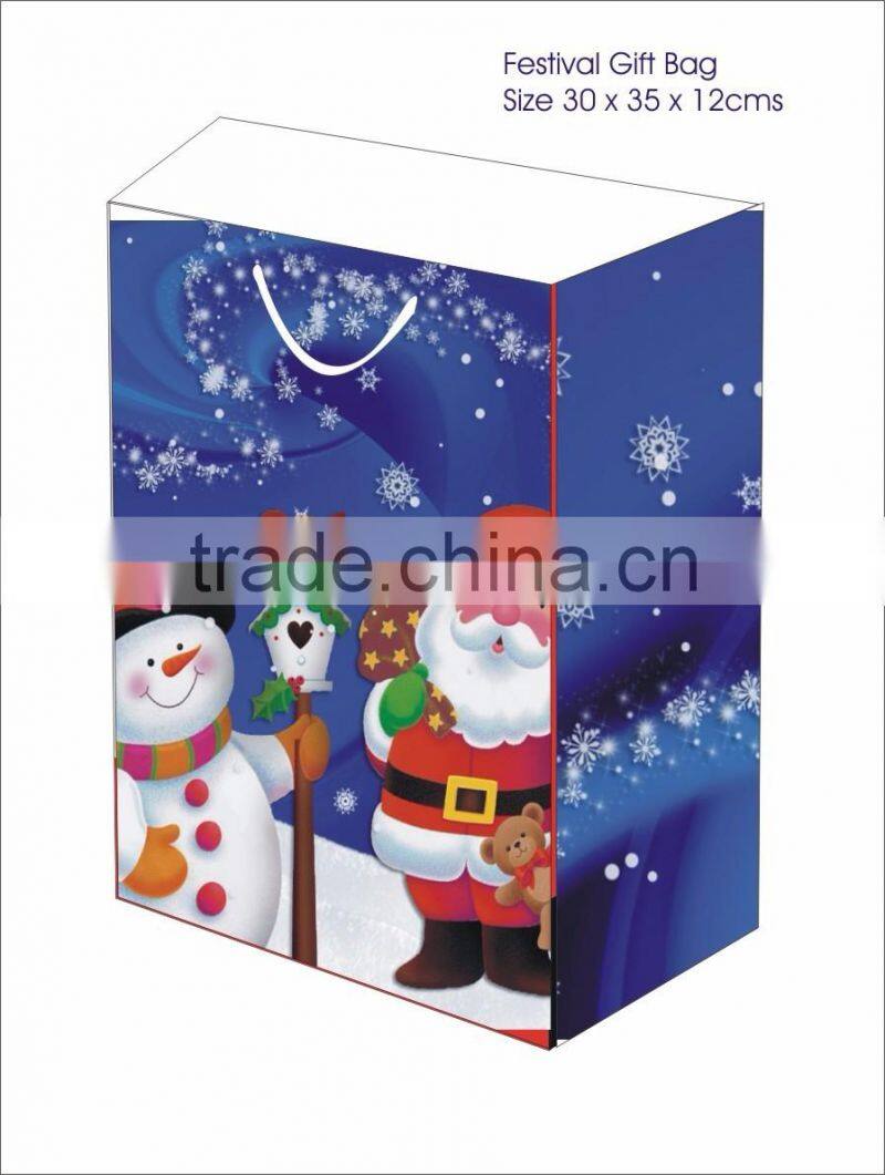 paper gift bags with rope handles / Printed Gift paper bags