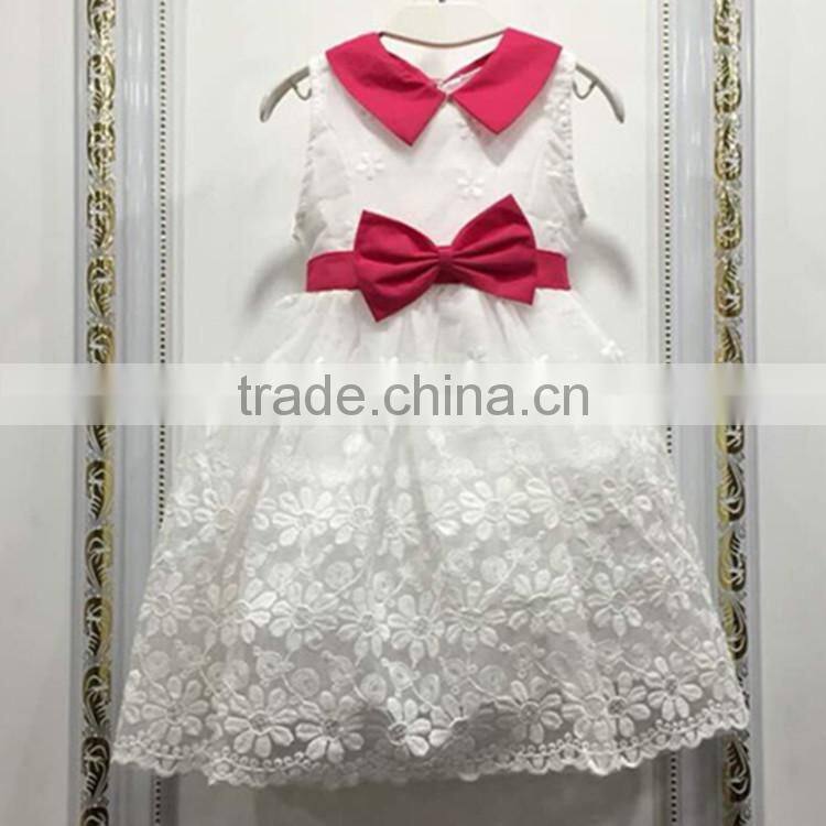 2015 new design girls lace dress kids girls smoking dresses with Collar