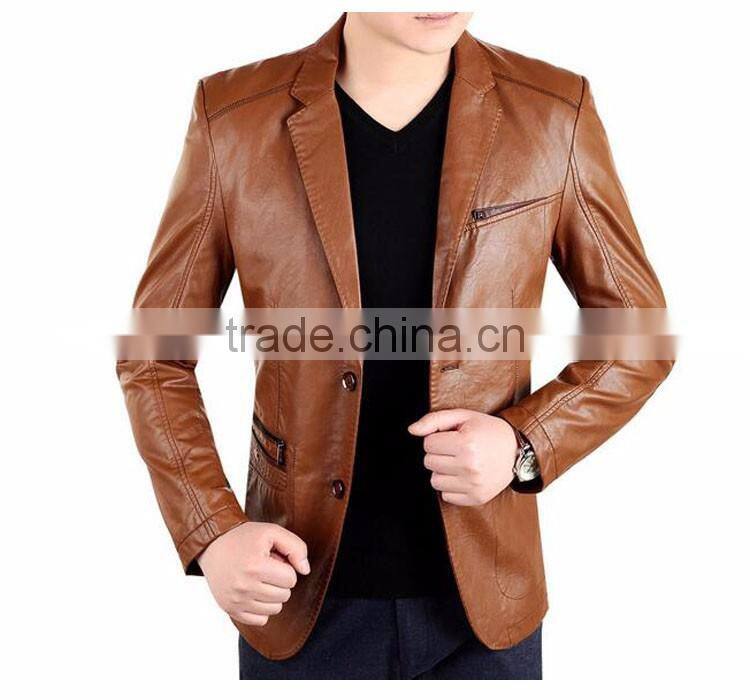 2017 Fashion latest designs wholesale leather jacket clothing pu leather coat
