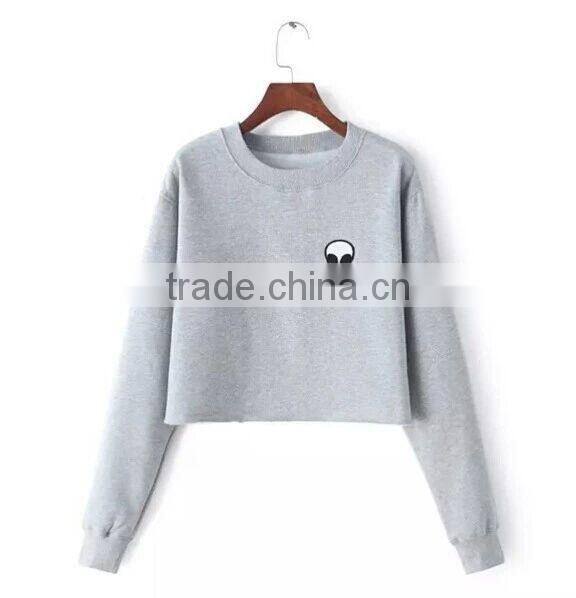 2018 Wholesale casual OEM Good quality Crop top sex hoodies