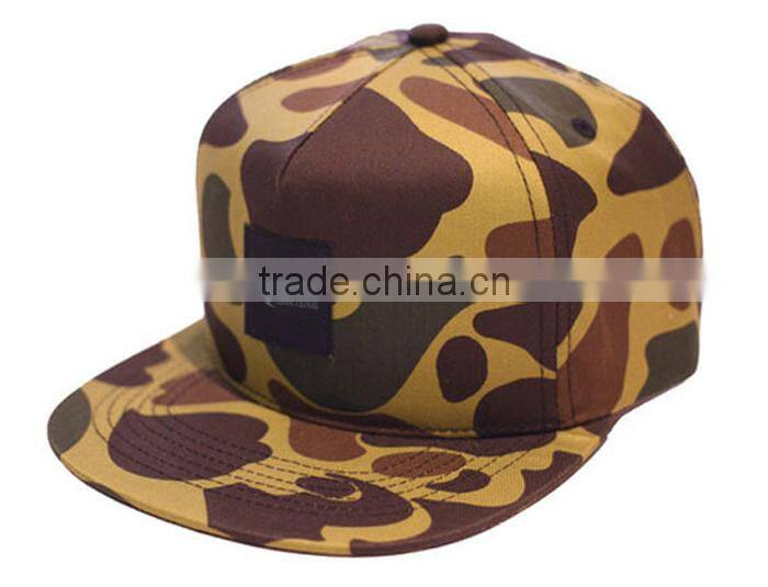 Fashion camo 5 panel snapback