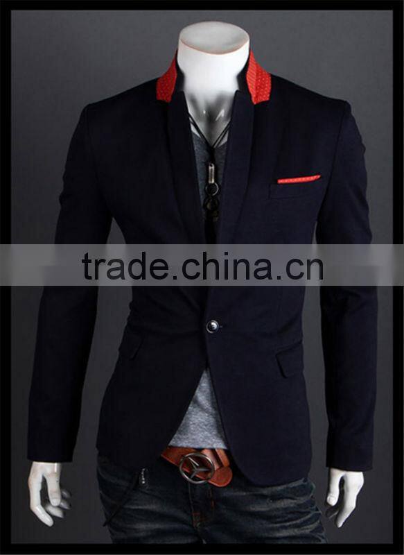 latest new design casual style one button slim men blazer