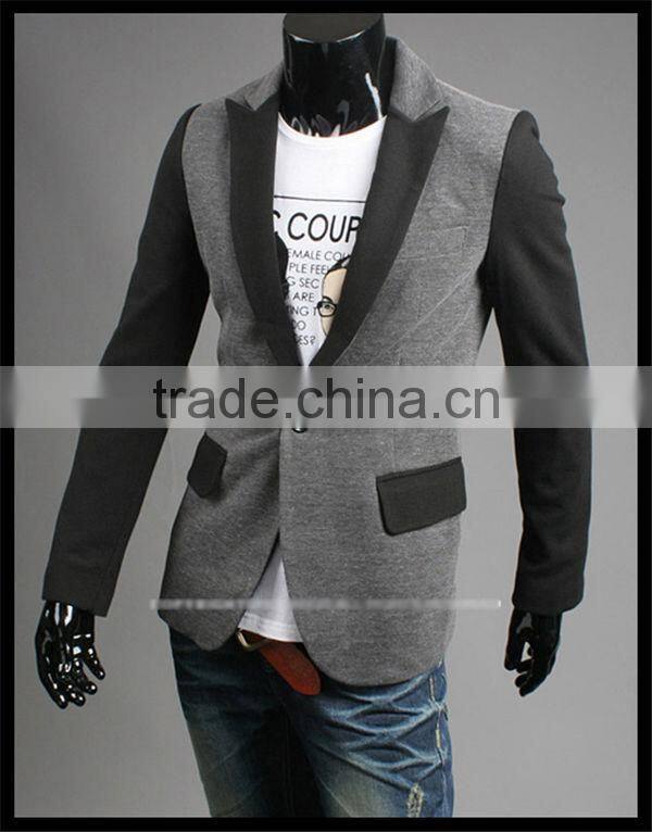 fashion korea style spring casual one button slim tuxedo blazer