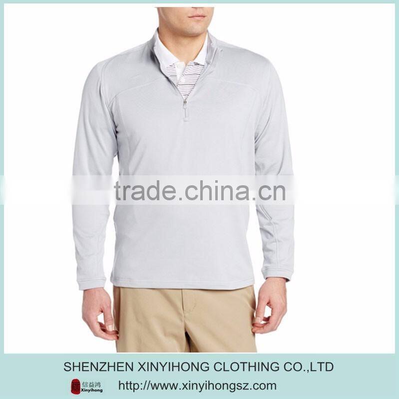 OEM Skin Tights Pullover ,100% Polyester Mans Sports Pullover With 1/4 Zipper