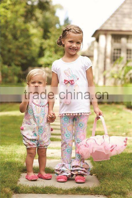 2017 girls Easter day outfit spring boutique girl clothing easter boutique outfits wholesale children's boutique clothing
