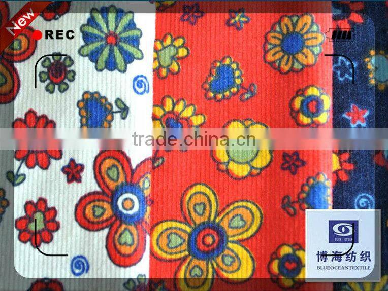 printed corduroy fabric wide wale corduroy fabric