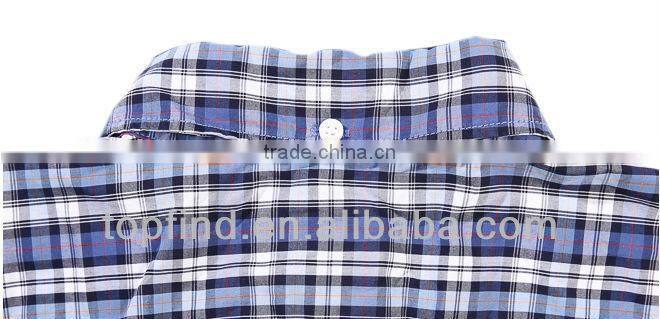 European fashion style casual cotton Long sleeve check Men Shirts