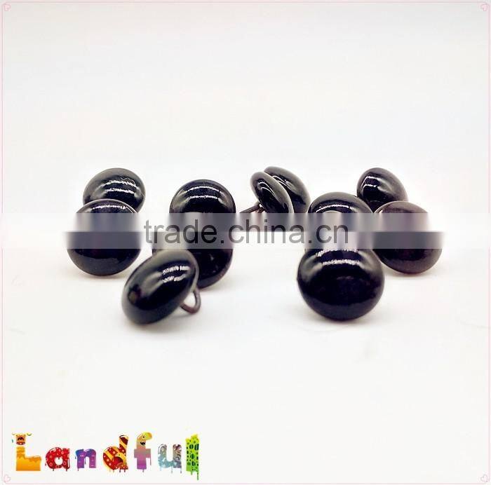 12mm Wire Loop Back Solid Black Craft Felted Animal Knitting Toys Glass Eyes