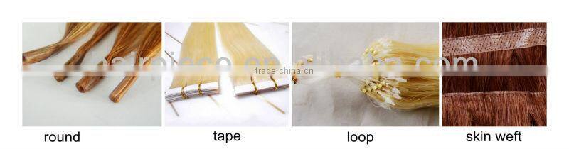 hot sale indian hand tied hair weaving/weft, hand sewing hair weft
