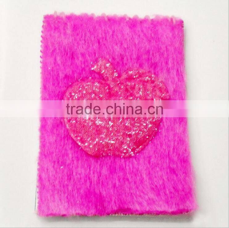 novel custom cartoon plush cover notebook diary