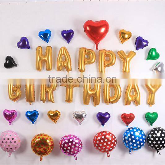 16 inch Foil Balloon Happy Birthday Letter Balloon For Sale