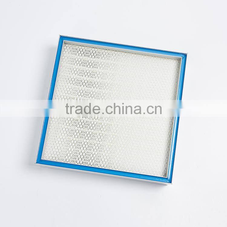 Factory price gel sealant mini-pleated ulpa/hepa filter
