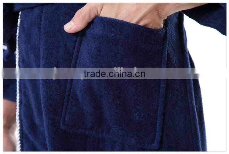 xxl mens pipping robes velour fabric