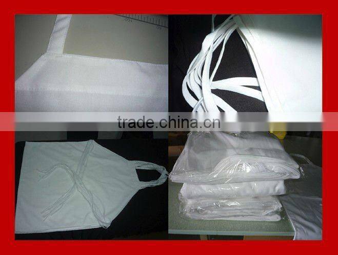 100% Murata Air Jet spun polyester bib aprons