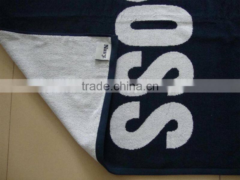 Larger size and thicker weight, 2 color jacquard terry beach towel
