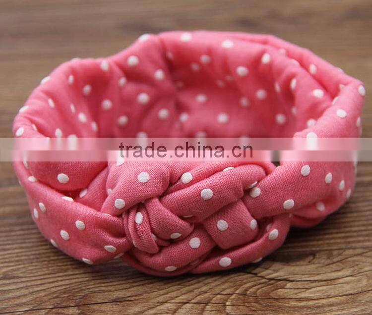 Wholesale new arrival top knot turban polka dots hair accessories for kids M5062410