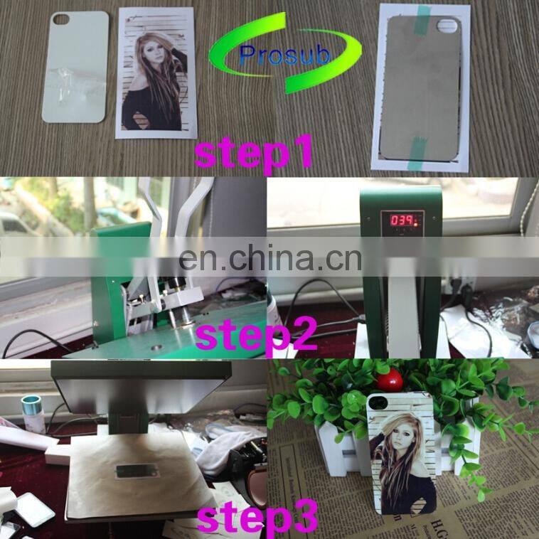 2d sublimation heat transfer PC +TPU silicon blank cell phone case with metal sheet for Prosub-Z Force