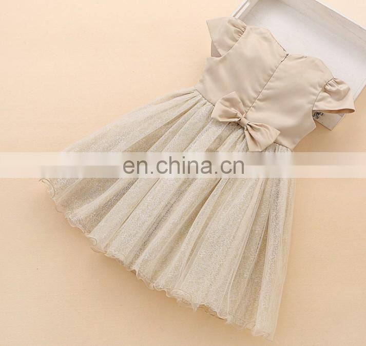 Vintage Champagne Flower Girl Dress Baby Tutu Tulle Dress Bridesmaids Christening Gown