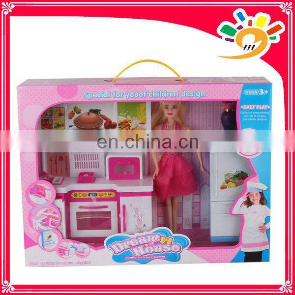 New design doll,beautiful girl doll with tableware set toy
