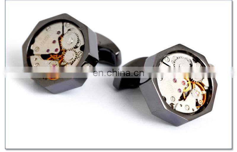 Watch steampunk cufflinks mechanical movement watch cufflinks