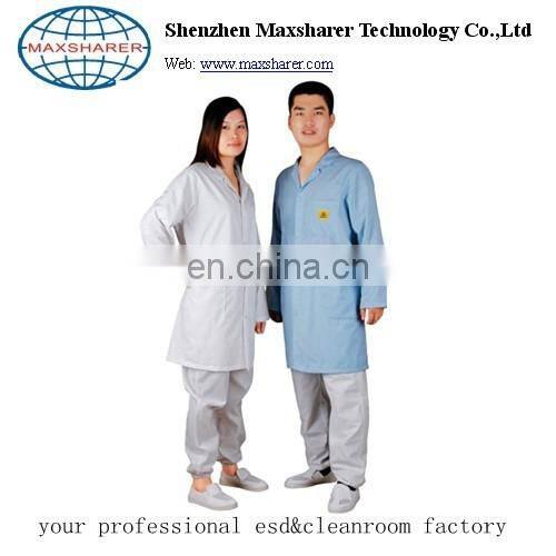 Shenzhen maxsharer sell static dissipative esd gown with good breathability