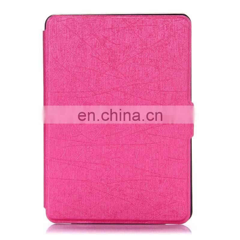 Auto sleep/wake function smart tablet Flip Book cover case for kindle paperwhite 1 2 3 leather case