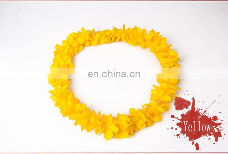 Blue Hawaiian Flower Lei Wedding Flower Garlands Flower Strings Decoration