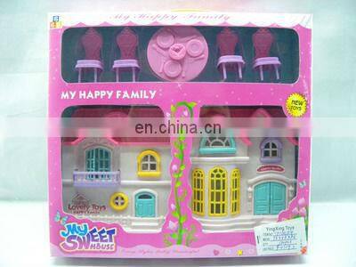 hot sell flashing light and music plastic b/o villa toys