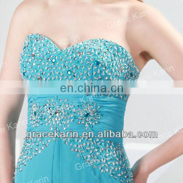 Grace Karin Elegant Off Shoulder Long Chiffon Evening Dress 2015 CL4417