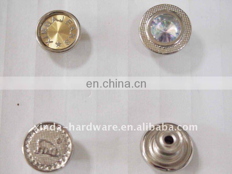 custom jeans rivets buttons