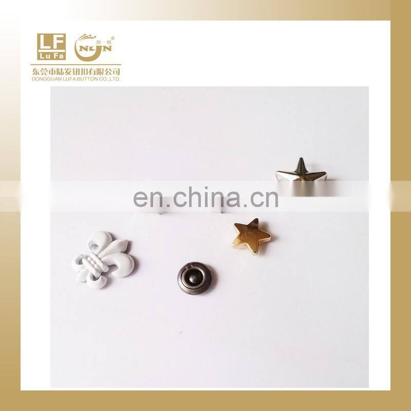 alloy made denim rivets silver finish with name LOGO