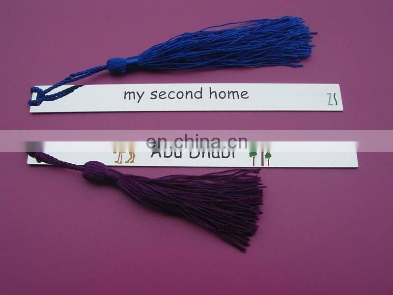 Abu Dhabi logo rectangle bookmarks with tassels