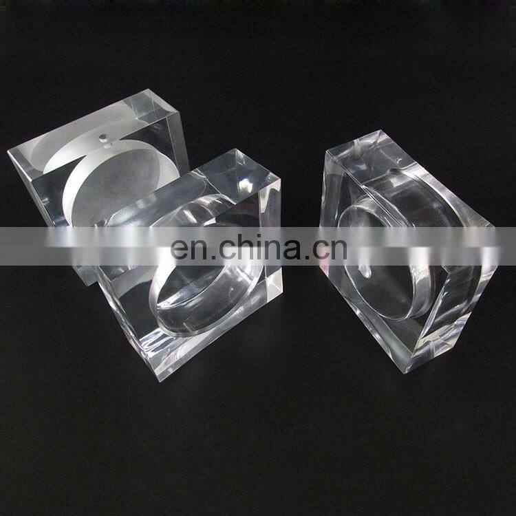 Custom Thick Large LED Dome Light Clear Acrylic Square Display base