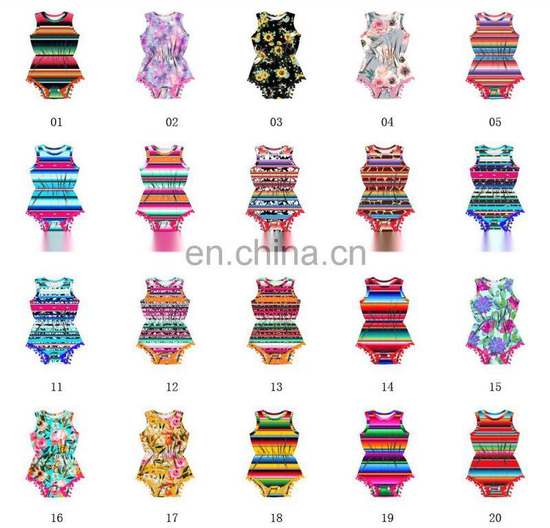 Halloween patchwork design baby romper baby girl romper for likeable newborn super quality pom pom body suit