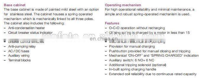 OVB-VBF 40.20.32 ABB Outdoor Vacuum Circuit Breaker ABB OVCB