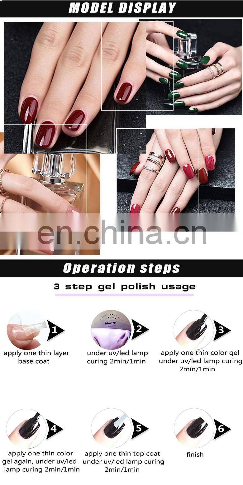 RONIKI High gloss long lasting OEM 7.3ml black bottle Soak Off UV gel nail gel