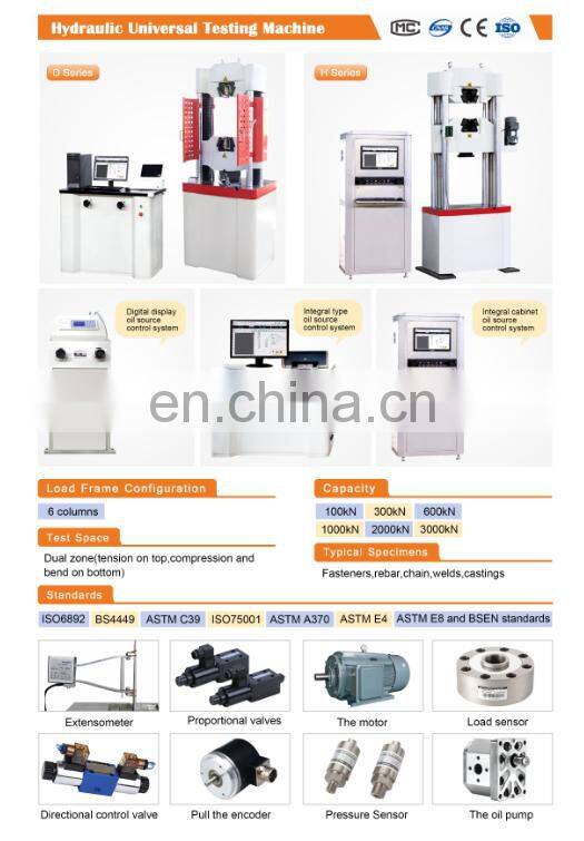 600KN 60TON Precise hydraulic instron used universal tensile testing machine price