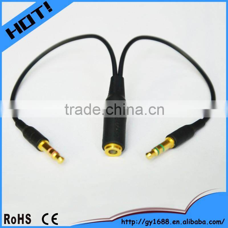 Made in china 3.5mm stereo jack splitter cable 1m