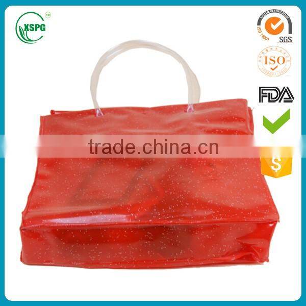 New design with Professional Transparent PVC Beach Bags With Plastic Tube Handle with high quality