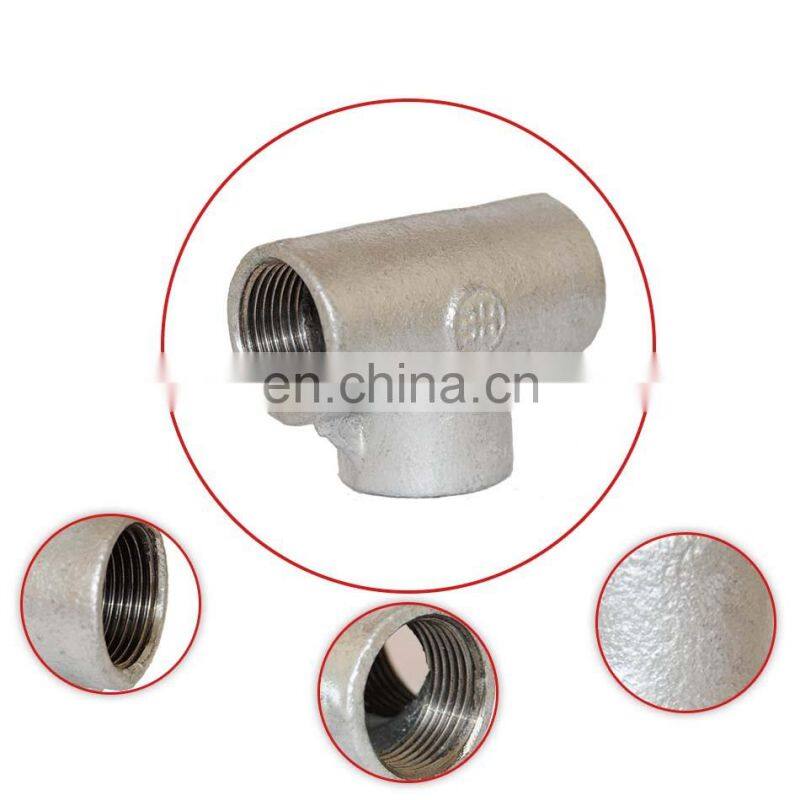 high quality baked galv plain end malleable iron pipe fittings