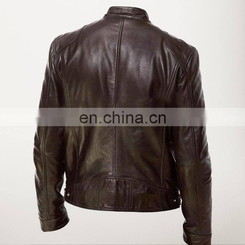 New style men's motorcycle wear plus size casual bomber jacket PU leather jacket