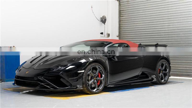Runde Dry Carbon Fiber Kits For Lamborghini Huracan 580 610 EVO Upgrade Paktechz Body Kit Hood Front Rear Lip Fender Spoiler