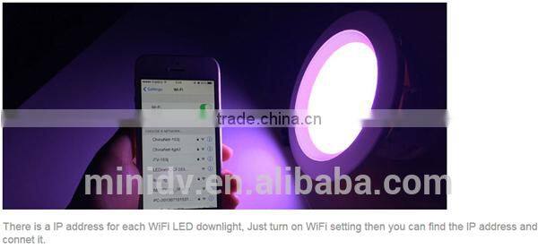 Group Control/Music Control/Timing Control 9W Dimmable WiFi LED Downlight With Both Android And IOS APP Magic Home WiFi