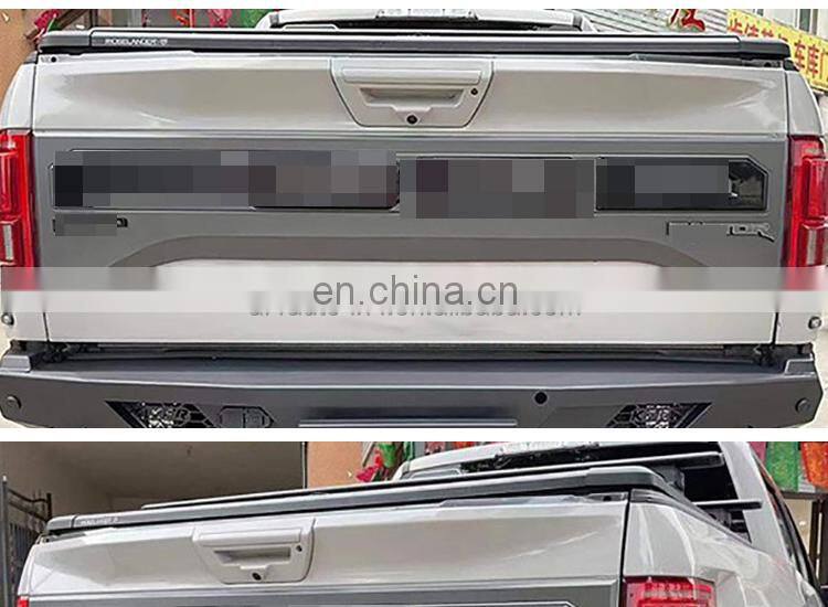 2018+ Tailgate Panel Application For F150 F-150 ABS Plastic Black Applique Trim Panel WIth LED