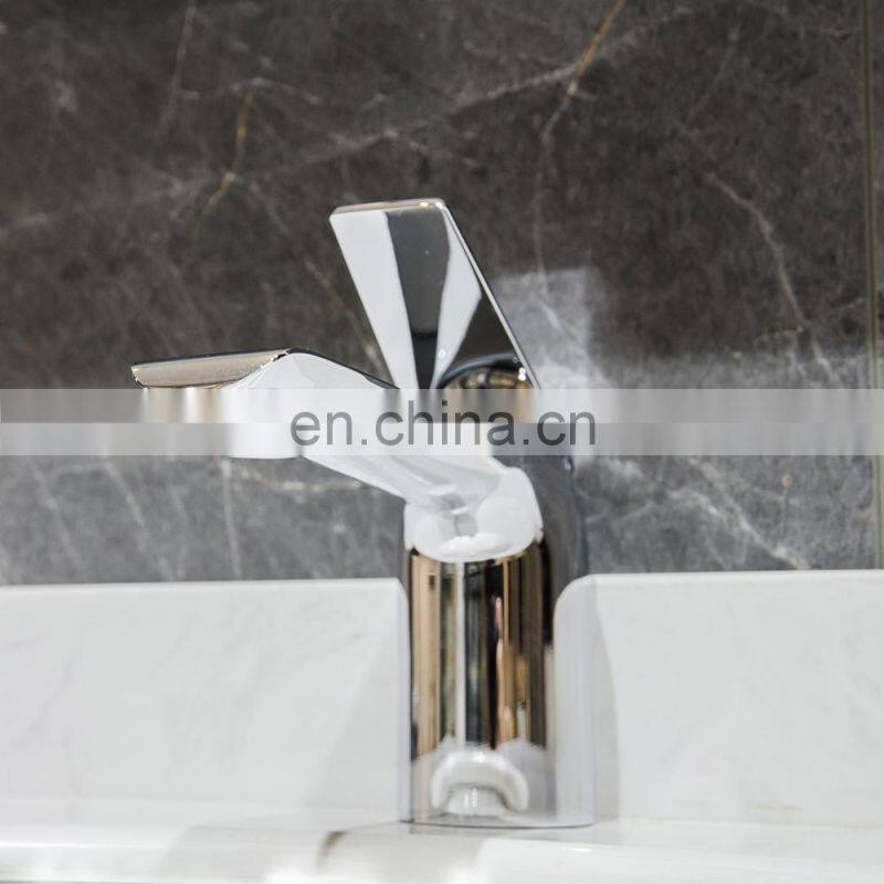 wenzhou 304 wire drawing cold and hot water tap faucet bathroom